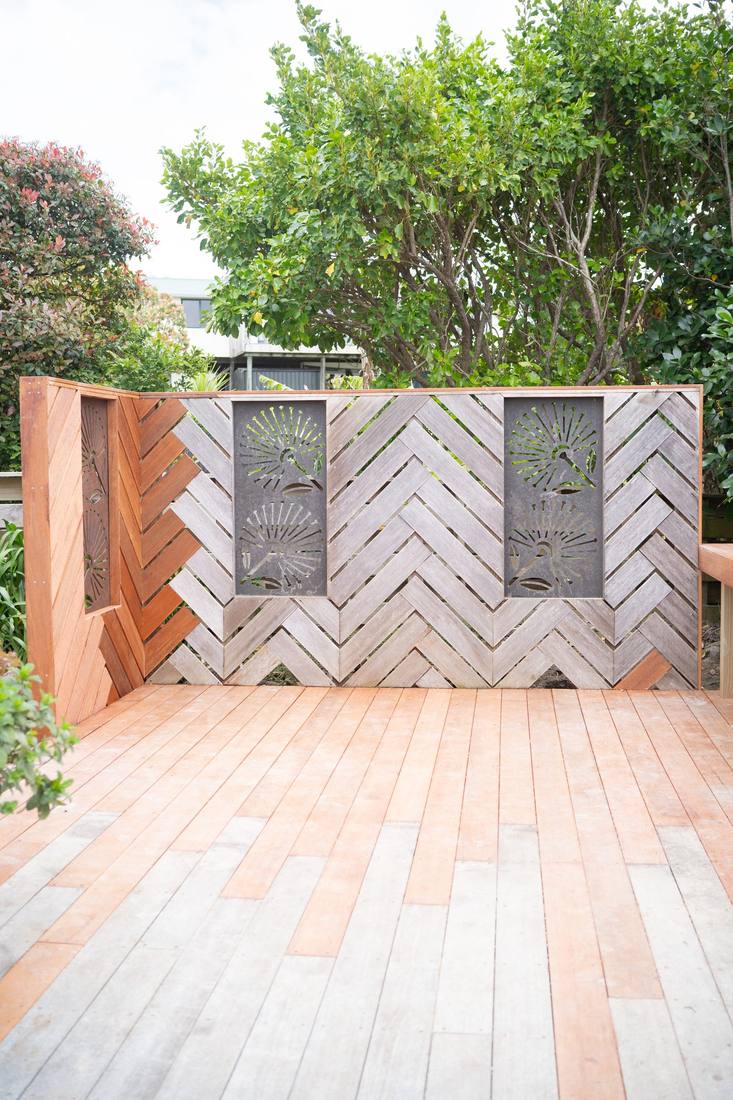 Deck with garden screens